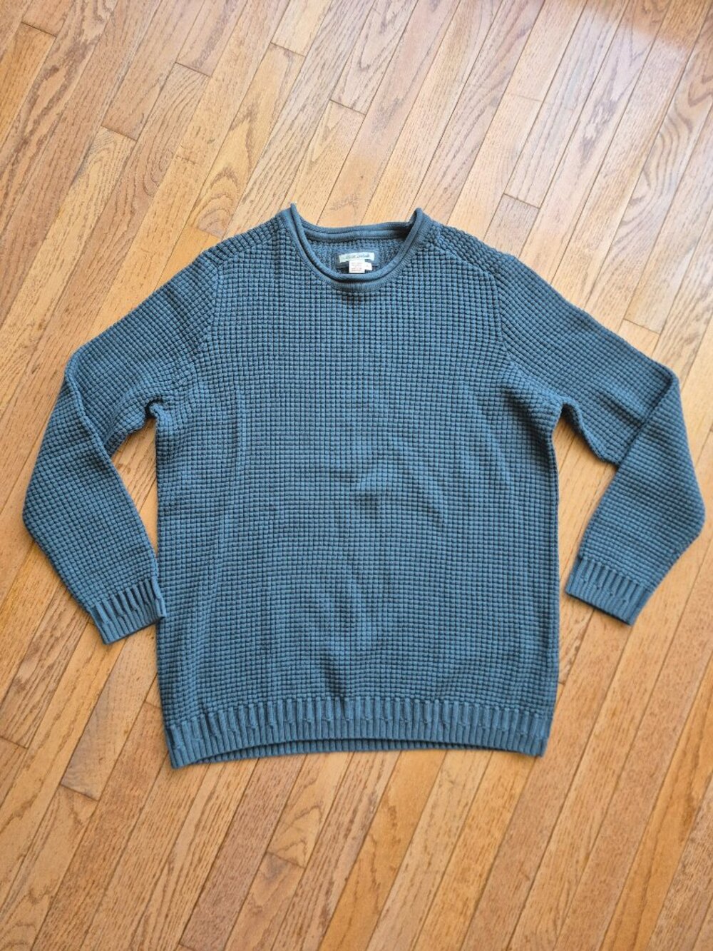 Carbon 2 Cobalt‎ Sweater Mens XL Blue Waffle Knit Roll Neck Heavy Fisherman
